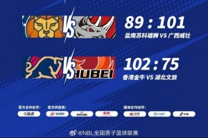 NBL战报-盐南苏科雄狮不敌广西威壮 香港金牛大胜湖北文旅