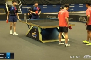 林诗栋/黄友政3-0横扫郭勇/冯耀恩，晋级WTT瑞典大满贯男双决赛