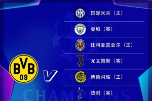 难度拉满！多特欧冠赛程：开局迎尤文&毕巴，收官对热刺&国米