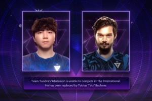 Tundra五号位Whitemon因故无法参加TI14，Tobi将作为替补参赛