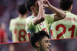 板鸭阵眼22岁佩德里世预赛双响助西班牙大胜，热区图遍布全场