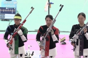 462.9环！全运会女子50米步枪三姿决赛，浙江选手王子菲摘金