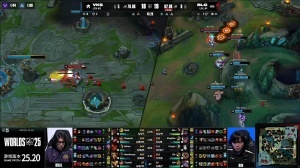 奎你这也敢T出来啊！Bin看对方上单不处理兵线直接T自家高地直接TP偷家