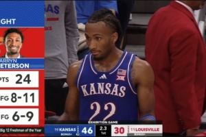 NCAA季前赛-明年状元热门达林-彼得森轰下26分4板2助 上半场24分