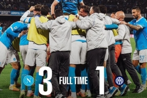 终结连续5场交锋不胜！那不勒斯3-1国米，时隔两年半再胜对手