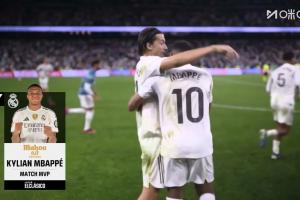 绝对大腿！姆巴佩当选西班牙国家德比全场最佳球员