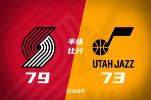 半场：杨瀚森2分！开拓者79-73爵士 里斯9分！