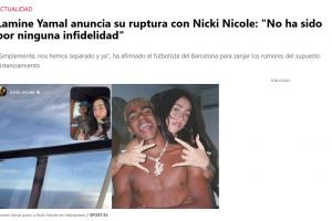 交往仅2个月！每体：亚马尔向记者透露已经分手，但并非因为不忠