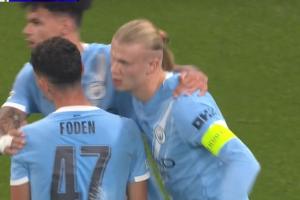 轻松！多库左路倒三角传中 哈兰德中路爆射轻松破门，曼城2-0多特