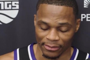 威少：国王主场球迷很棒，期待能够点亮光束