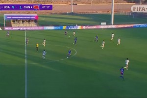 又是失误！宋语后场被断图雷空门得手双响，U17美国女足4-1领先