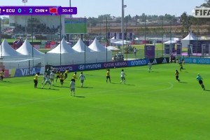 陈睿琳小角度破门！U17中国女足3-0领先厄瓜多尔