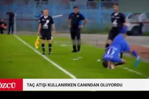 吓人！伊朗联赛球员投掷界外球险些折断自己的脖子