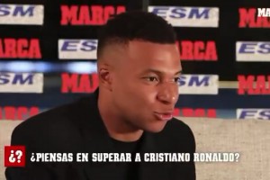 姆巴佩：超越C罗？他是马德里的标杆！我得再等等才能比较